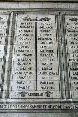 Photo of two columns of names inscribed in stone.