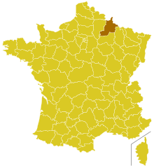 Locator map of Archdiocese of Reims in France