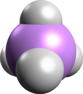 Ball-and-stick model version of the arsonium ion