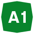 A1 motorway shield}}