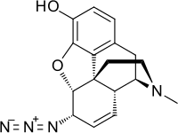 Skeletal formula of azidomorphine