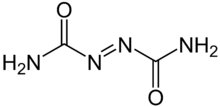 Skeletal formula of azodicarbonamide