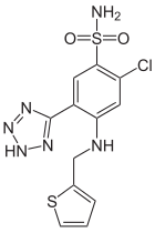 Structural formula of azosemide