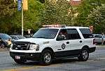 A white fire chief's car