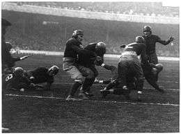 Red Barron scoring a touchdown