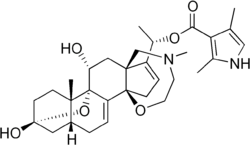 Skeletal formula of batrachotoxin