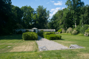 The garden's pergola