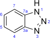 Skeletal formula of benzotriazole