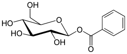 Chemical structure of benzoyl-beta-D-glucoside