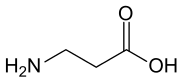 Skeletal formula of beta alanine