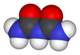 Space-filling model of the biuret molecule