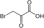 Skeletal formula of bromopyruvic acid