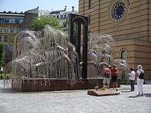 The Holocaust Memorial at Dohány Street Synagogue in Budapest.