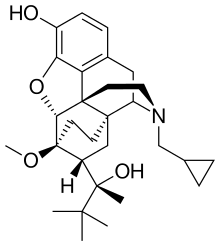 Skeletal formula of buprenorphine