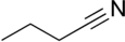 Structural formula of butyronitrile