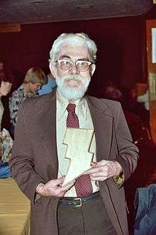 Captain Marvel creator C. C. Beck (1910–1989) at the October, 1982 Minneapolis Comic-Con