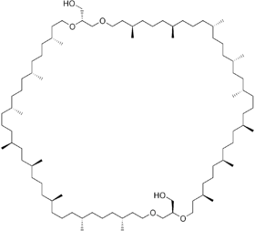 Skeletal formula of caldarchaeol