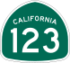 State Route 123 marker