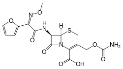 Skeletal formula of cefuroxime