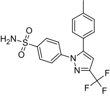 Skeletal formula of celecoxib