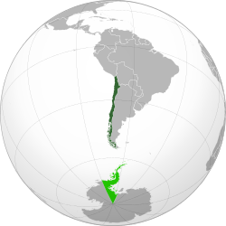 Map showing Chile