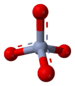 Ball-and-stick model of the chromate anion