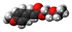 Space-filling model of the cinoxate molecule