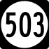 Highway 503 marker