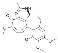 Skeletal formula of colchicine