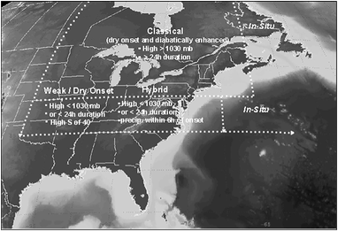 Map of where CAD events by location in the Southeastern United States.