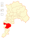 Map of the Casablanca commune in the Valparaíso Region