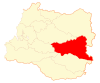 Map of the Futrono commune in Los Ríos Region