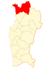 Map of La Higuera commune in Coquimbo Region