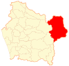 Location of the Lonquimay commune in the Araucanía Region