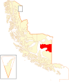 Map of Porvenir commune in Magallanes and Antarctica Chilena Region