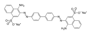 Skeletal formula of congo red