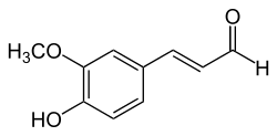 Chemical structure of trans-coniferyl aldehyde