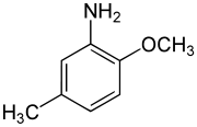 Skeletal formula of para-cresidine