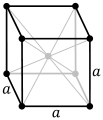 Body-centered cubic crystal structure for vanadium