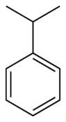 Skeletal formula of cumene