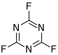 Skeletal formula of cyanuric fluoride