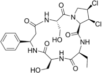 Skeletal formula of cyclochlorotine