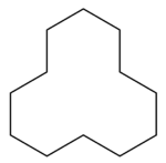 Skeletal formula of cyclododecane