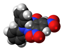 Space-filling model of the DPPH molecule