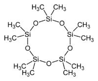 Skeletal formula of decamethylcyclopentasiloxane