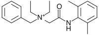 Skeletal formulas of the denatonium cation...