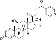 Skeletal formula of dexamethasone isonicotinate