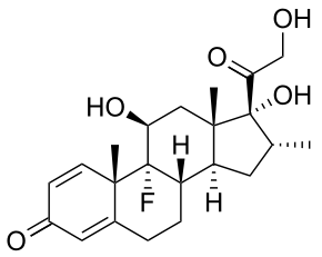 Skeletal formula of dexamethasone