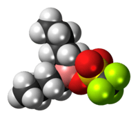 Space-filling model of the DBBT molecule