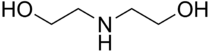 Skeletal formula of diethanolamine